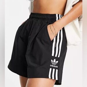 Adidas Originals Locked Up Logo Shorts in Black